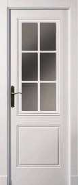 Фото -   Межкомнатная дверь "ISLAS PR-31", по, белая   | фото в интерьере