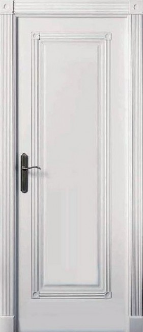 Фото -   Межкомнатная дверь "ISLAS PR-35", пг, белая   | фото в интерьере