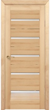 Межкомнатная дверь М 07 по-стекло белое матовое массив сосны, под окраску