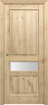 Межкомнатная дверь М 04 по-1/2 массив дуб сучок