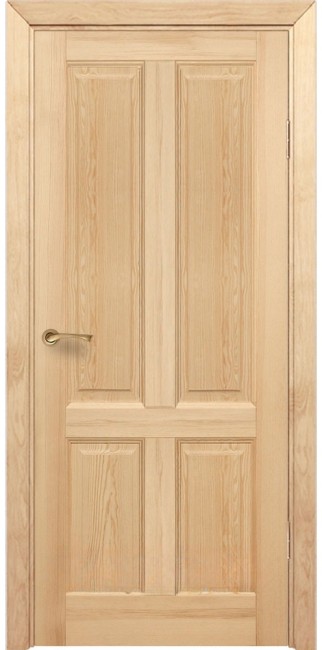 Фото -   Межкомнатная дверь М 01 пг массив сосны, под окраску.   | фото в интерьере