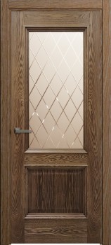 Межкомнатная дверь "Мальта", по, дуб натуральный с патиной
