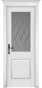 Межкомнатная дверь "Элегия", по, белая эмаль