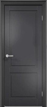 Межкомнатная дверь "Матера L-02", пг, RAL 9004 (черная)