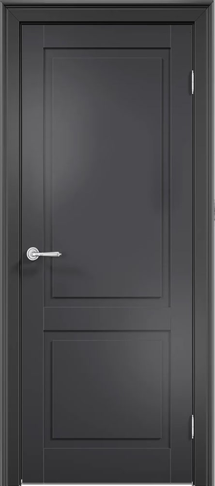 Межкомнатная дверь "Матера L-02", пг, RAL 9004 (черная)