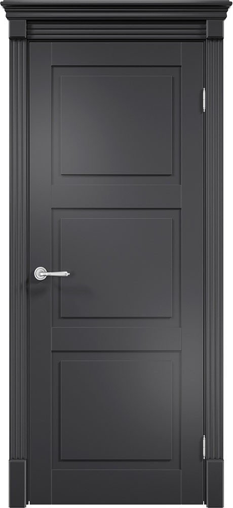 Межкомнатная дверь "Матера L-03", пг, RAL 9004 (черная)