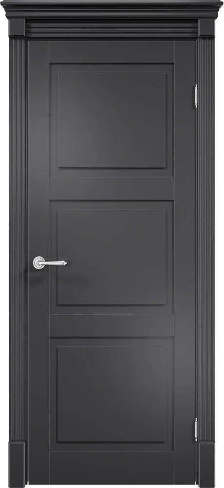 Межкомнатная дверь "Матера L-03", пг, RAL 9004 (черная)