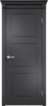 Межкомнатная дверь "Матера L-03", пг, RAL 9004 (черная)