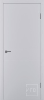 Межкомнатная дверь "Меридиан 2H", пг, светло-серый