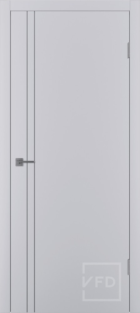 Межкомнатная дверь "Меридиан 2V", пг, светло-серый