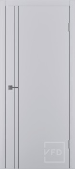 Межкомнатная дверь "Меридиан 2V", пг, светло-серый