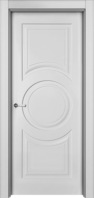 Фото -   Межкомнатная дверь "Метро", пг, белый   | фото в интерьере