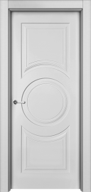 Фото -   Межкомнатная дверь "Метро", пг, белый   | фото в интерьере