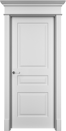 Фото -   Межкомнатная дверь "Нафта 3", пг, белый   | фото в интерьере