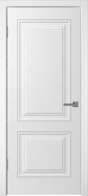 Фото -   Межкомнатная дверь "НЕО-2", пг, белый   | фото в интерьере