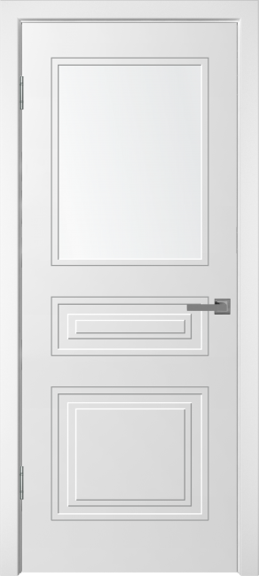 Фото -   Межкомнатная дверь "НЕО-3", по, белый   | фото в интерьере