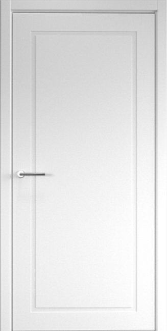 Фото -   Межкомнатная дверь "НеоКлассика 1", пг, белый   | фото в интерьере