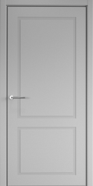 Фото -   Межкомнатная дверь "НеоКлассика 2", пг, серый   | фото в интерьере