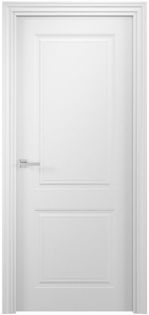 Фото -   Межкомнатная дверь "Норд", пг, белый шелк   | фото в интерьере