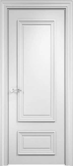 Фото -   Межкомнатная дверь "Нормандия", пг, белый   | фото в интерьере