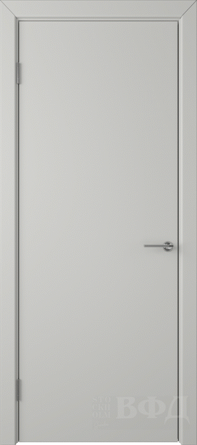 Фото -   Межкомнатная дверь "Ньюта (59ДГ02)", пг, светло-серый   | фото в интерьере