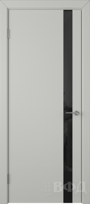 Фото -   Межкомнатная дверь "Ньюта 1 (69ДО02)", по, светло-серый   | фото в интерьере