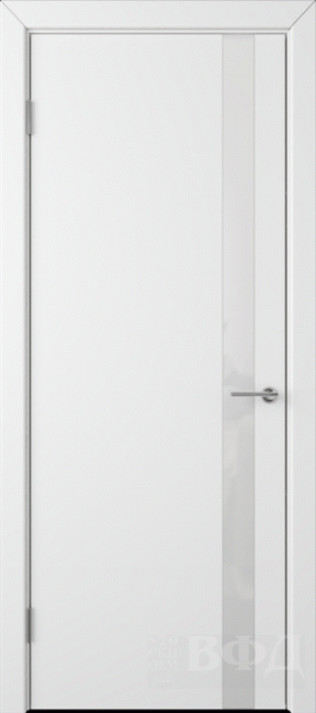 Фото -   Межкомнатная дверь "Ньюта 1 (69ДО0) ", по, белый   | фото в интерьере