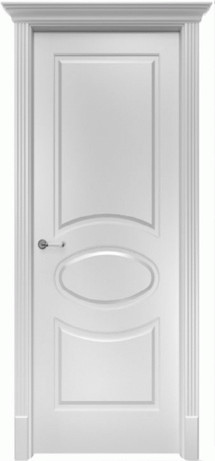 Фото -   Межкомнатная дверь "Оливия", пг, белый   | фото в интерьере