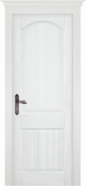 Фото -   Межкомнатная дверь "ОСЛО", пг, Эмаль Белая (RAL 9010), Браш сосна   | фото в интерьере
