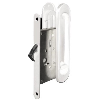 Ручка с фиксатором для раздвижной двери, белая