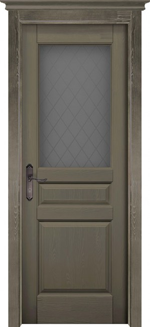 Фото -   Межкомнатная дверь "ПАНДОРА", по, олива, Браш сосна   | фото в интерьере