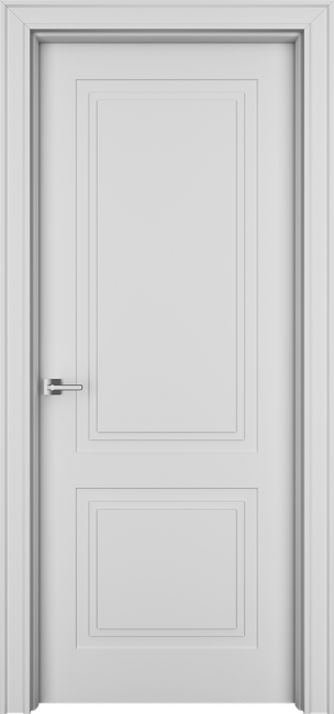 Фото -   Межкомнатная дверь "Паспарту 2", пг, белый   | фото в интерьере