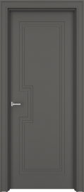 Фото -   Межкомнатная дверь "Паспарту-П", пг, серый   | фото в интерьере