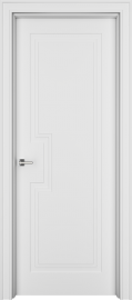 Фото -   Межкомнатная дверь "Паспарту-П", пг, белый   | фото в интерьере