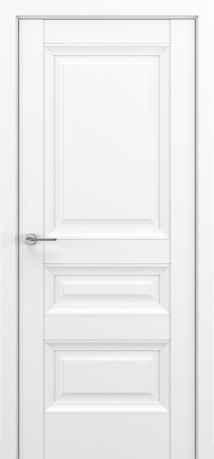 Фото -   Межкомнатная дверь "Ампир В2", пг, белый   | фото в интерьере