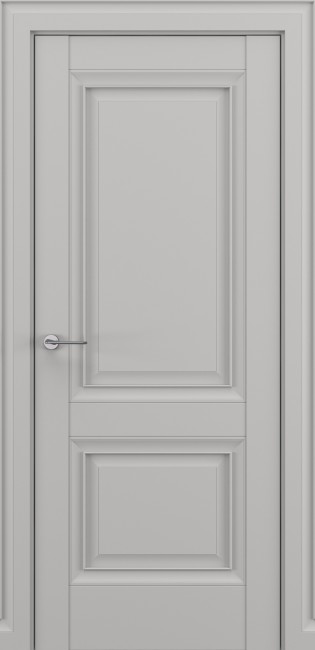 Фото -   Межкомнатная дверь "Венеция В1", пг, серый матовый   | фото в интерьере