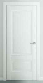Фото -   Межкомнатная дверь "Турин В2", пг, матовый белый   | фото в интерьере
