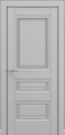 Фото -   Межкомнатная дверь "Ампир В1", по, серый матовый   | фото в интерьере