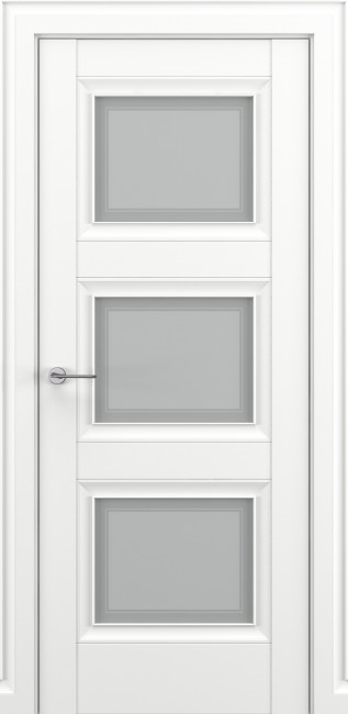 Фото -   Межкомнатная дверь Гранд В1, по, матовый белый   | фото в интерьере