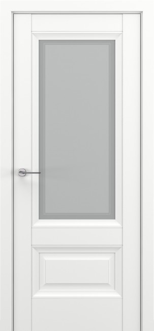 Фото -   Межкомнатная дверь "Турин В2", по, матовый белый   | фото в интерьере