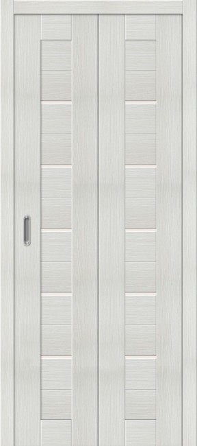 Фото -   Складная дверь "Порта-22", по, Bianco veralinga   | фото в интерьере
