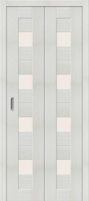 Фото -   Складная дверь "Порта-23", по, Bianco veralinga   | фото в интерьере