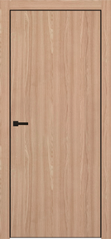 Межкомнатная дверь "DZ-50-50 4AB", AL-кромка черная, пг, Natural Oak