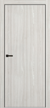 Межкомнатная дверь "DZ-50-50 4AB", AL-кромка черная, пг, White Oak