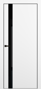 Межкомнатная дверь "DZ-51 4AB", AL-кромка черная, по Shellac White