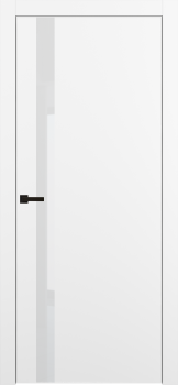 Межкомнатная дверь "DZ-51 4AF", AL-кромка в цвет, по Shellac White