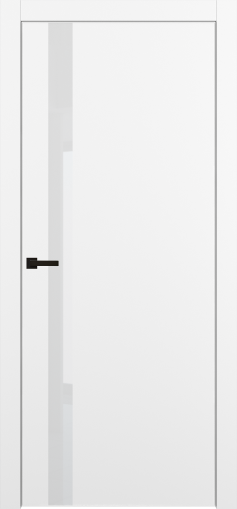 Межкомнатная дверь "DZ-51 4AF", AL-кромка в цвет, по Shellac White