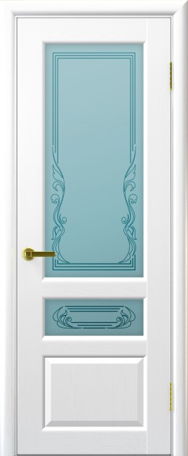 Фото -   Межкомнатная дверь "Валенсия 2", по, ясень жемчуг   | фото в интерьере