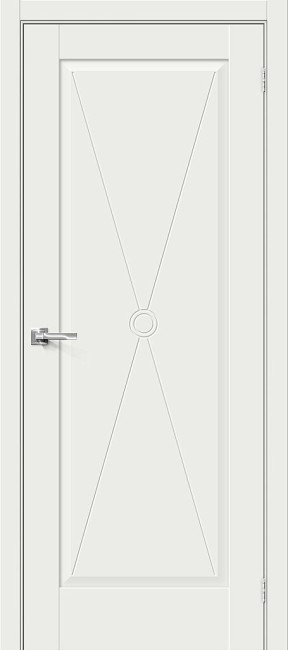 Фото -   Межкомнатная дверь "Прима-10.Ф2", пг, White Matt   | фото в интерьере