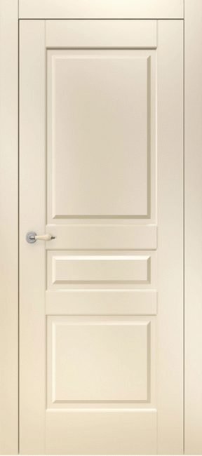 Фото -   Межкомнатная дверь "Прима 3", пг, слоновая кость   | фото в интерьере